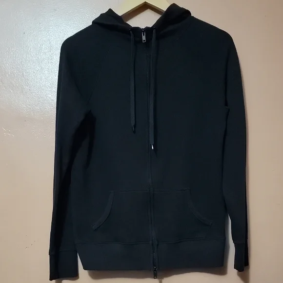 Victoria Secret Sport Black Zip-Up Hoodie Size XS/S - Picture 1 of 6